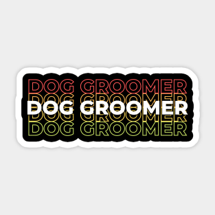 Dog groomer, rainbow Sticker